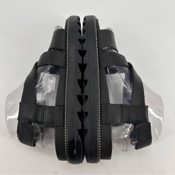 SOREL Roaming Sandal Strappy Gladiator Chuky Sole Black Leather Women's 9 - Picture 4 of 6